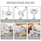 Brosse de toilettage vapeur 3-en-1 pour chiens et chats